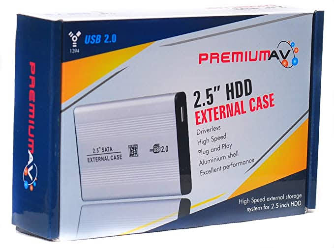 PremiumAV  High Resistant External HDD Enclosure Case for PC MAC