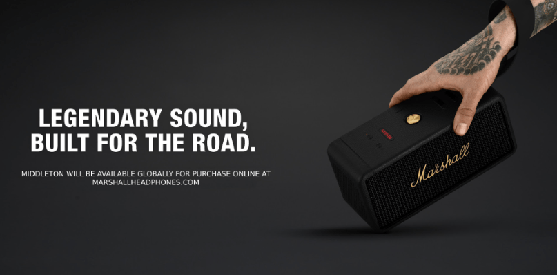 Marshall introduces portable Middleton with quad speaker