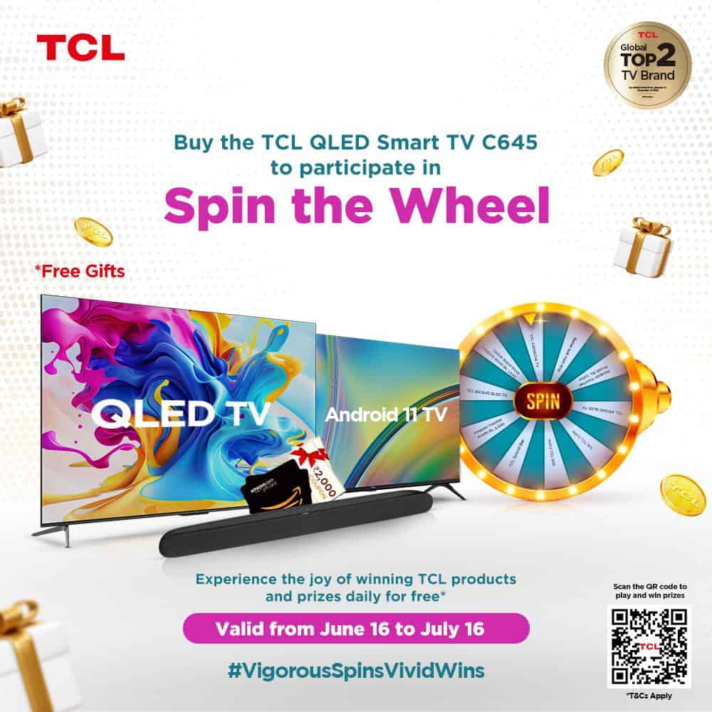 TCL Introduces Exciting 'Spin the Wheel' Contest for C645 TV Range